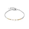 Bracelet Femme CŒUR DE LION PRINCESS Acier Bicolore Perles d'Eau Douce