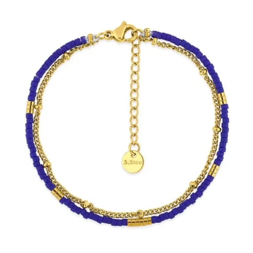 Bracelet Femme EDORA Acier Doré et Cristaux EDO433984