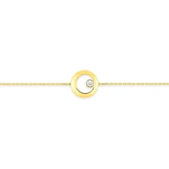 Bracelet Femme EDORA CERCLE Or 375/1000 Jaune Diamant