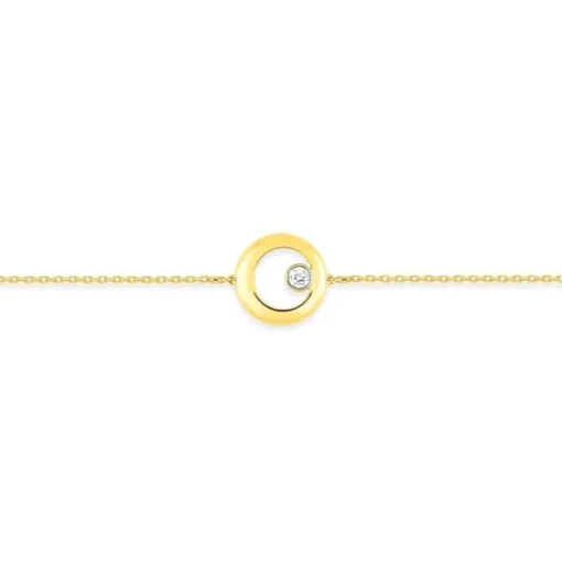 Bracelet Femme EDORA CERCLE Or 375/1000 Jaune Diamant