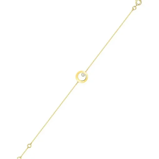 Bracelet Femme EDORA CERCLE Or 375/1000 Jaune Diamant