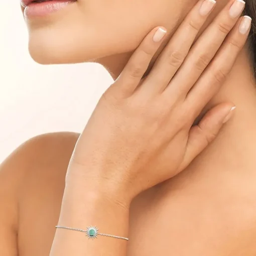 Bracelet Femme EDORA COLLECTION HARMONY Argent 925/1000 Rhodié Aventurine