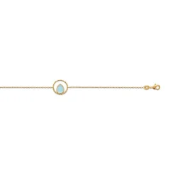 Bracelet Femme EDORA COLLECTION HARMONY Plaqué Or Agate Bleue
