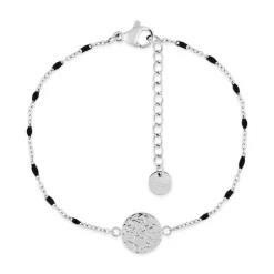 Bracelet Femme EDORA Martelé Acier Argenté EDO433784