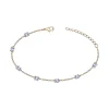 Bracelet femme EDORA PLAQUE OR et spinelles bleues