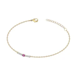 Bracelet Femme EDORA PLAQUE OR et Oxydes EDO66300067