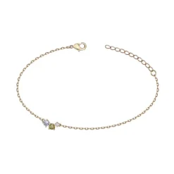 Bracelet femme EDORA PLAQUE OR et spinelles synthétiques