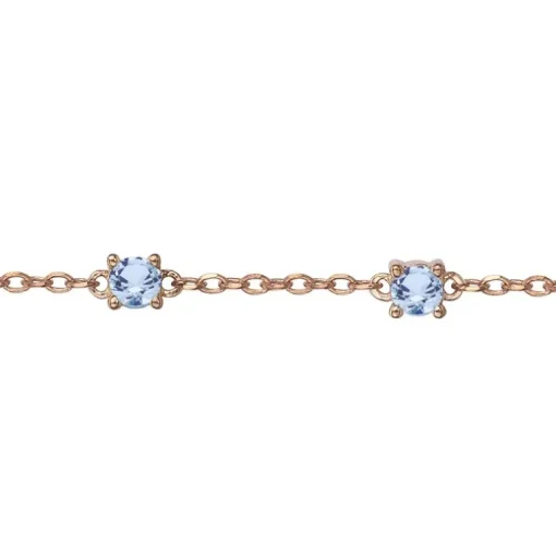Bracelet femme EDORA PLAQUE OR et spinelles bleues