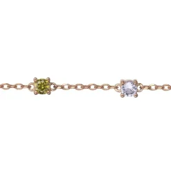 Bracelet femme EDORA PLAQUE OR et oxydes multicolores