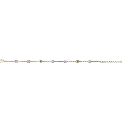 Bracelet femme EDORA PLAQUE OR et oxydes multicolores