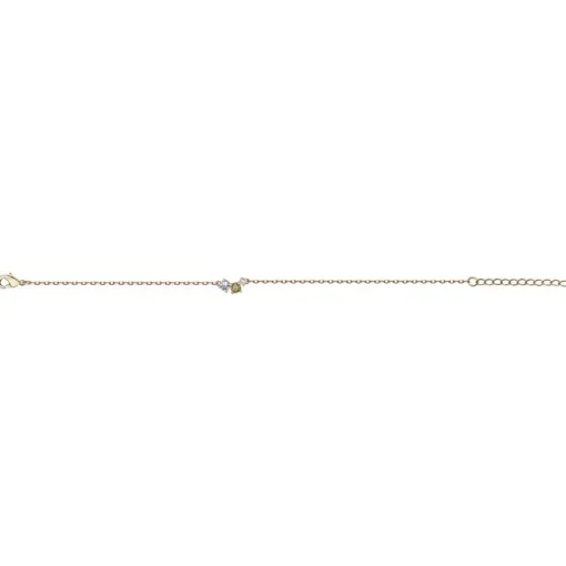 Bracelet femme EDORA PLAQUE OR et spinelles synthétiques