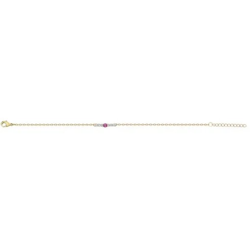 Bracelet Femme EDORA PLAQUE OR et Oxydes EDO66300067