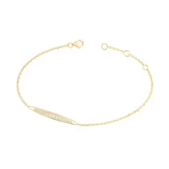 Bracelet femme empierré EDORA PLAQUE OR et oxydes