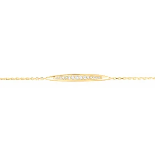 Bracelet femme empierré EDORA PLAQUE OR et oxydes