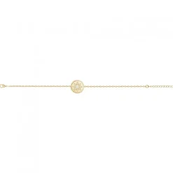 Bracelet femme fleur EDORA PLAQUE OR et oxydes