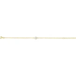 Bracelet femme fleur EDORA PLAQUE OR et oxydes