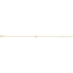 Bracelet Femme Fleure PLAQUE OR jaune et Oxydes