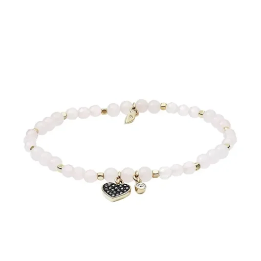 Bracelet Femme Fossil Acier Doré et Quartz rose JA6922710