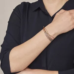 Bracelet femme FOSSIL fin perlé