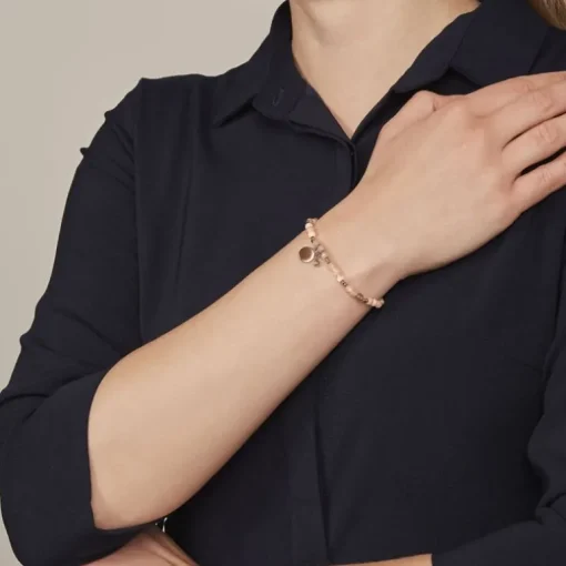 Bracelet Femme FOSSIL GEORGIA Laiton Doré Rose et Pierres de Lune