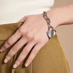 Bracelet Femme FOSSIL HARLOW LINEAR Acier Argenté