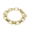 Bracelet Femme Fossil Heritage D-Link Acier doré et Brillants JF04582710