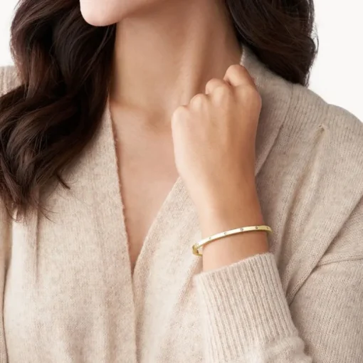 bracelet femme fossil Sutton Shine Bright acier doré et oxydes