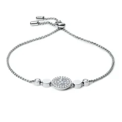 bracelet femme fossil Val Mosaic acier argenté et nacres