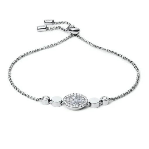 bracelet femme fossil Val Mosaic acier argenté et nacres
