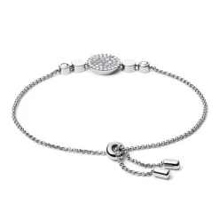 bracelet femme fossil Val Mosaic acier argenté et nacres