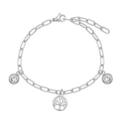 Bracelet Femme GO MADEMOISELLE ARBRE DE VIE Acier Argenté