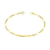 Bracelet Femme Gourmette EDORA Or 375/1000 Jaune Maille Alternée EDO9K528.3ID-18