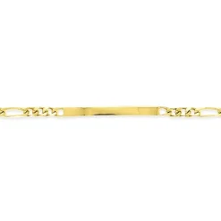 Bracelet Femme Gourmette EDORA Or 375/1000 Jaune Maille Alternée EDO9K528.3ID-18