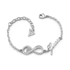 Bracelet Femme GUESS Endless Acier Argenté et Cristaux UBB85065-S