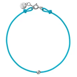 Bracelet Femme ICE DIAMOND CORD M Cordon Cyan Diamant