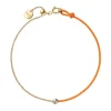 Bracelet Femme ICE DIAMOND Acier Doré Cordon Orange Diamant