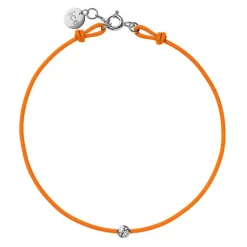 Bracelet Femme ICE DIAMOND CORD M Cordon Orange Diamant