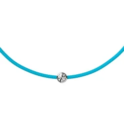 Bracelet Femme ICE DIAMOND CORD M Cordon Cyan Diamant