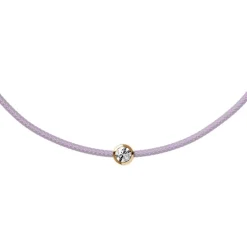 Bracelet Femme ICE DIAMOND CORD M Cordon Lavande Diamant