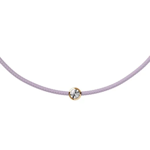 Bracelet Femme ICE DIAMOND CORD M Cordon Lavande Diamant