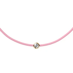 Bracelet Femme ICE DIAMOND CORD M Cordon Light Pink Diamant
