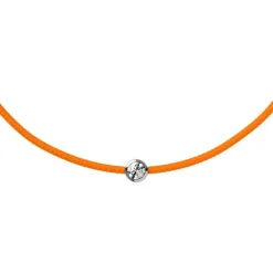 Bracelet Femme ICE DIAMOND CORD M Cordon Orange Diamant