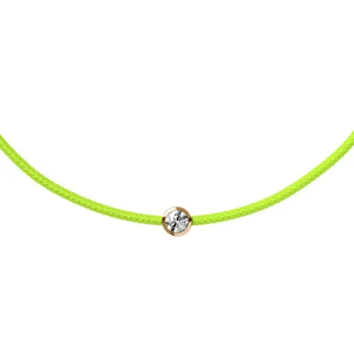 Bracelet Femme ICE DIAMOND CORD M Cordon Lime Diamant