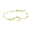Bracelet femme infini EDORA PLAQUE OR et oxydes