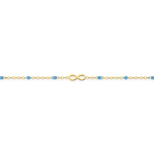 Bracelet Femme Inifini EDORA Acier Doré et Turquoises EDO403902