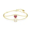 Bracelet Femme Jonc Coeur Swarovski Sublima Métal Doré et Cristaux 5683452
