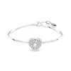 Bracelet Femme Jonc Coeur Swarovski Idyllia Métal Argenté et Cristaux 5684385