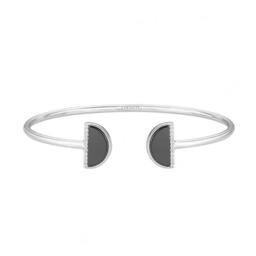 Bracelet Femme Jonc EDORA ARGENT 925/1000 Céramique et Oxydes