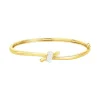 Bracelet femme jonc empierré EDORA PLAQUE OR et oxydes