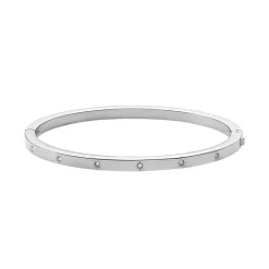 Bracelet Femme Jonc FOSSIL Sadie Shine Bright Acier Argenté JF04420040